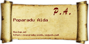 Poparadu Aida névjegykártya